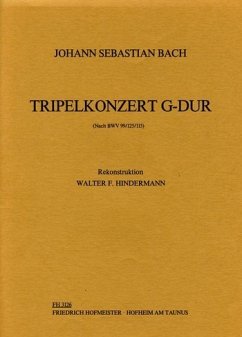 Cover Tripelkonzert G-Dur für Flöte, Oboe, Violine, Streicher und Cembalo Partitur