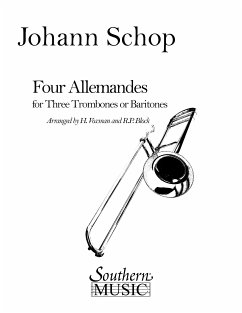 Johann Schop Four (4) Allemandes 3 Trombones Buch