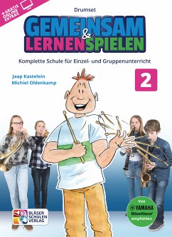 Cover Gemeinsam lernen & spielen Band 2 (+Online Audio) für Blasorchester (Bläserklasse) Drumset