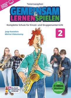 Cover Gemeinsam lernen & spielen Band 2 (+Online Audio) für Bläserklasse (Blasorchester) Tenorsaxophon