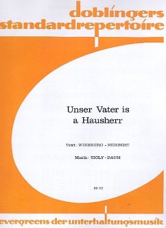 Cover Unser Vater is a Hausherr Alt-Wiener Duett Einzelausgabe