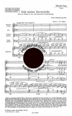 Cover Schubert, Franz Gott meine Zuversicht Frauenchor, Violine, Violoncello und Klavier