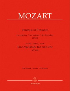 Cover Fantasie f-Moll KV608 für 5 Streicher (Streichorchester) Partitur
