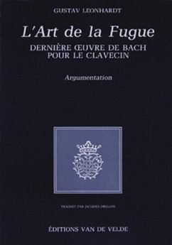 Cover L'Art de la Fugue derničre oeuvre de Bach pour le clavecin argumentation