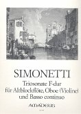 Triosonate F-Dur op.51 für Altblockflöte, Oboe (Vl) und Bc Triosonate F-Dur op.51 für Altblockflöte, Oboe (Vl) und Bc