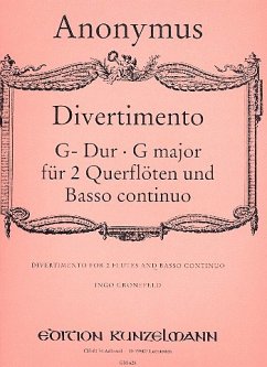 Cover Divertimento G-Dur für 2 Flöten und Bc