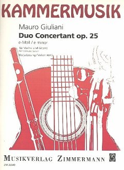 Cover Duo concertante e-Moll op.25 für Violine und Gitarre Spielpartitur