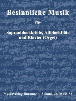 Cover Besinnliche Musik für 2 Blockflöten (SA) und Klavier (Orgel)