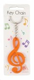 Schlüsselanhänger Violinschlüssel rot Gummi 7,7 cm