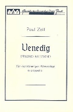 Cover Venedig für Männerchor a cappella Partitur