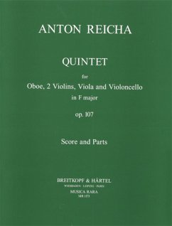 Cover Quintett F-Dur op.107 für Oboe, 2 Violinen, Viola und Violoncello, Partitur und Stimmen