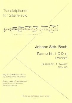 Cover Partita D-Dur Nr.1 BWV825 für Gitarre solo (originale für Cembalo B-Dur)