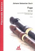 Fuga 1-23 BWV868 für 4 Blockflöten (SATB) Partitur und Stimmen