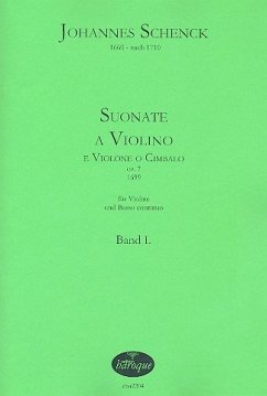 Cover Suonate a violino e violone (cimbalo) op.7 Band 1 (Nr.1-8) für Violine und Bc Partitur und Stimmen (Bc nicht ausgesetzt)