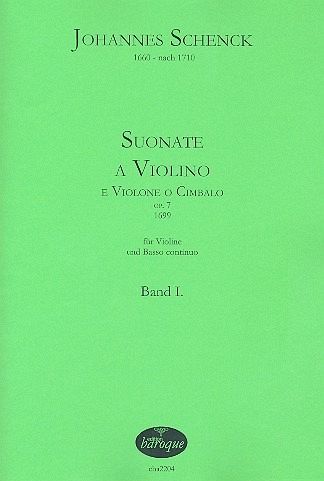 Suonate a violino e violone (cimbalo) op.7 Band 1 (Nr.1-8) für Violine und Bc Partitur und Stimmen (Bc nicht ausgesetzt)