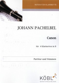 Cover Canon für 4 Klarinetten Partitur und Stimmen