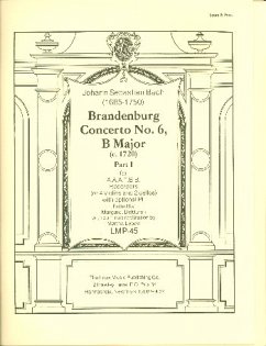 Brandenburg Concerto B Major no.6 (part 1) for 6 recorders (AAATBB) score