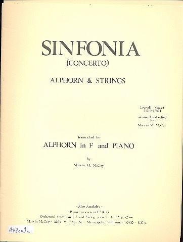 Concerto for Alphorn and Strings Alphorn and piano Concerto for Alphorn and Strings Alphorn and piano