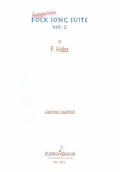 Cover Hungarian Folk Song Suite no.2: for 4 clarinets and bass clarinet score and parts