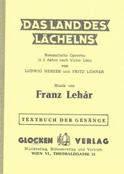 Das Land des Lächelns Libretto (dt) Das Land des Lächelns Libretto (dt)