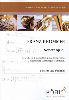 Cover Nonett op.71 für 2 Oboen, 2 Klarinetten, 2 Hörner in Es, 2 Fagotte und Kontrafagott (Kb), Partitur und Stimmen