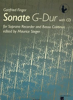 Cover Sonate G-Dur (+CD) für Sopranblockflöte und Bc