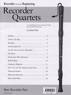 Cover Recorder from the Beginning recorder quartets bass recorder