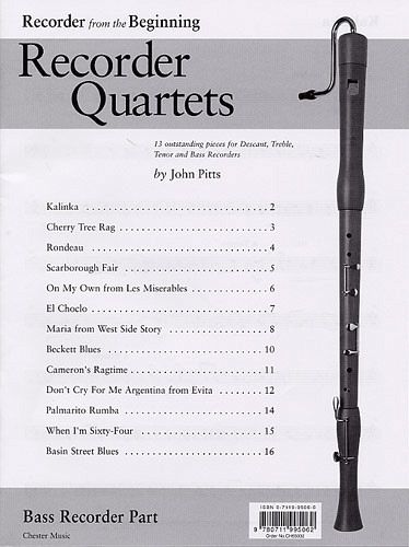 Recorder from the Beginning recorder quartets bass recorder Recorder from the Beginning recorder quartets bass recorder