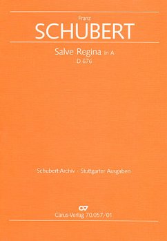 Cover Salve regina A-Dur D676 für Sopran und Sreichquartett Partitur