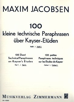 Cover 100 kleine technische Paraphrasen über Kayer-Etüden Band 2 für Violine Reprint