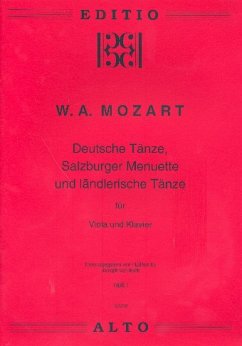 Cover Deutsche Tänze, Salzburger Menuette und ländlerische Tänze Band 1 für Viola und Klavier