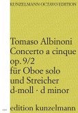 Concerto ŕ cinque d-Moll op.9,2 für Oboe, Streicher und Bc Partitur