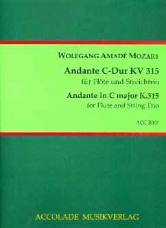 Cover Andante C-Dur KV315 für Flöte und Streichtrio Partitur und Stimmen