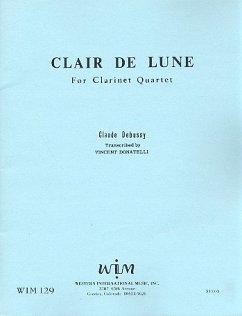 Clair de lune for 4 clarinets score and parts