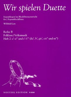 Cover Wir spielen Duette Reihe B Band 2 für 2 Sopranblockflöten Spielpartitur