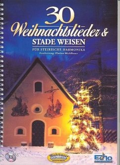 Cover 30 Weihnachtslieder und Stade Weisen (+CD) für steirische Handharmonika (mit Griffschrift)
