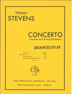Cover Concerto for clarinet and string orchestra for clarinet and piano