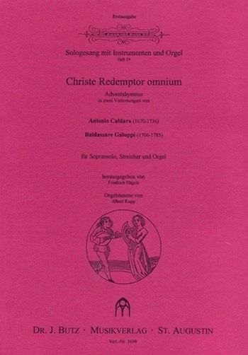 Christe redemptor omnium für Sopran, Streicher und Orgel Stimmen