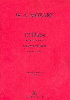 Cover 12 Duos nach KV487 (KV496a) für 2 Violinen Spielpartitur