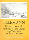 Quartett d-Moll für Flöte, Violine, Fagott (Violoncello) und Bc Päuler, Bernhard, Ed