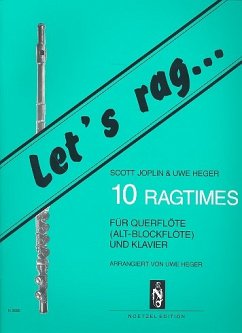 Cover Let's rag 10 Ragtimes für Querflöte (Altblockflöte) und Klavier