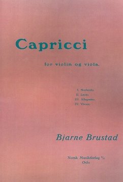 Cover Capricci . for violin and viola score and parts