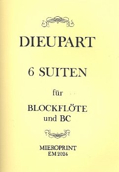 Cover 6 Suiten für Blockflöte und Bc Faksimile