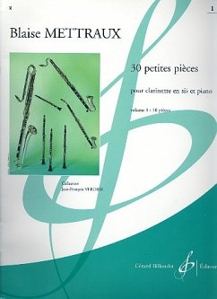 Cover 30 petites pieces pour clarinette en sib et piano Verdier, Jean-Fr., ed