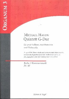 Cover Quintett G-Dur für 2 Violinen, 2 Violen und Violoncello Stimmen