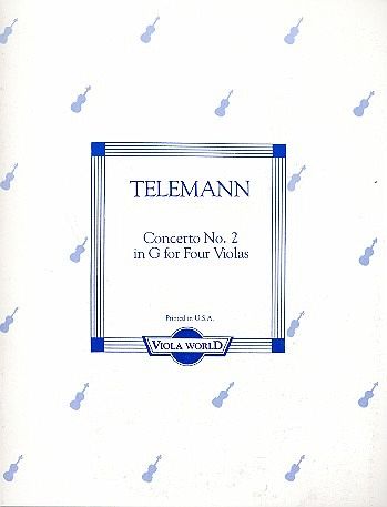 Concerto g major no.2 for 4 violas score+parts Concerto g major no.2 for 4 violas score+parts