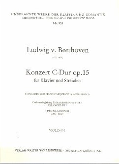 Cover Konzert C-Dur Nr.1 op.15 für Klavier und Streicher Violine 1