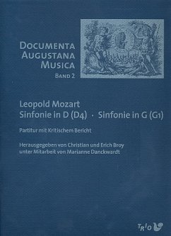 Cover Sinfonie D-Dur und Sinfonie G-Dur für Kammerorchester, Partitur und kritischer Bericht Documenta Augustana Musica Band 2