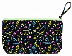 Cover Etui Noten schwarz/bunt mit Innenfutter 24 x 14 x 3,5 cm mit Schlaufe