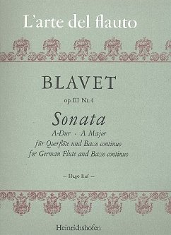 Cover Sonata op.3,4 A-Dur für Flöte und Bc